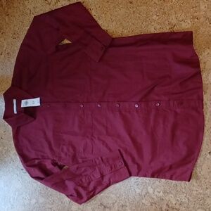 Abercrombie and Fitch Burgundy Long Sleeve Button Down Shirt/Dress Size S, NWT